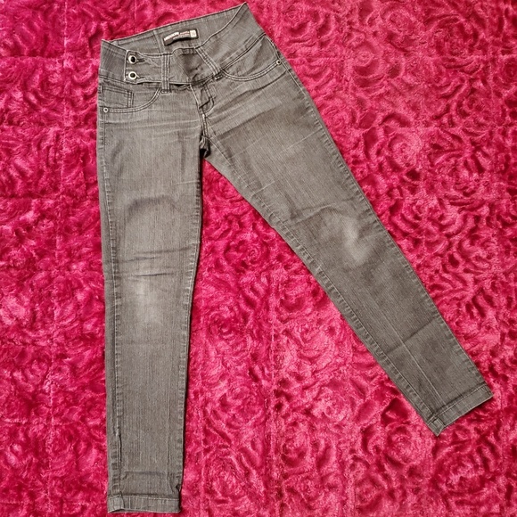 MAGGIORE BLACK/ GRAY FADED SKINNY JEANS - Picture 6 of 8